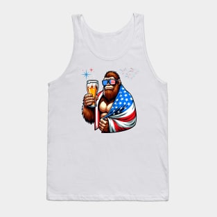 Big Foot with a beer Tank Top